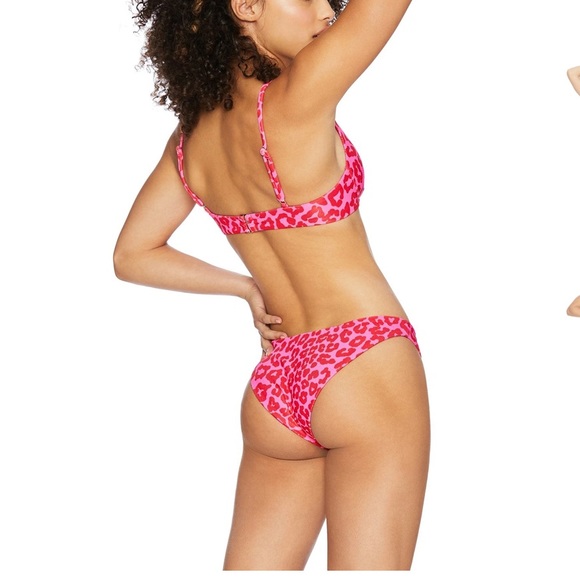 Beach riot pink love leopard swimsuit - Picture 4 of 6